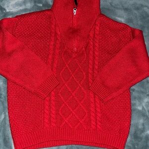 Suéter tejido cuello amplio con cremallera, muy bonito y cómodo.